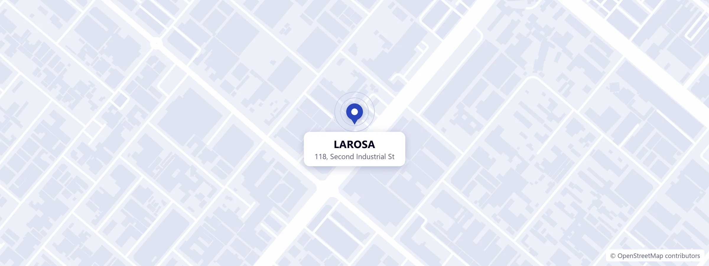 Map of Industrial Area 2, Sharjah, with the LAROSA works marked on Second Industrial Street